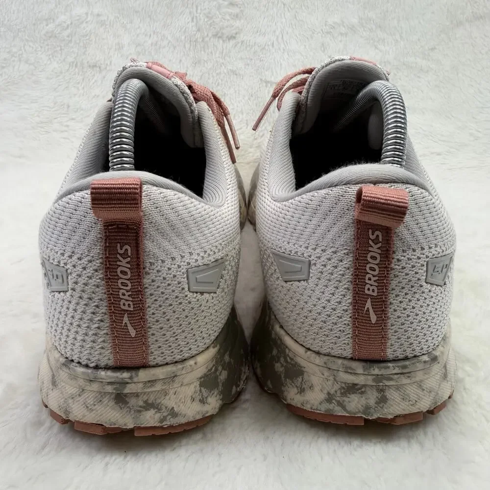 Brooks Revel 5 Womens Running Shoes Gray Rose Gold Size 11 Neutral Sneakers